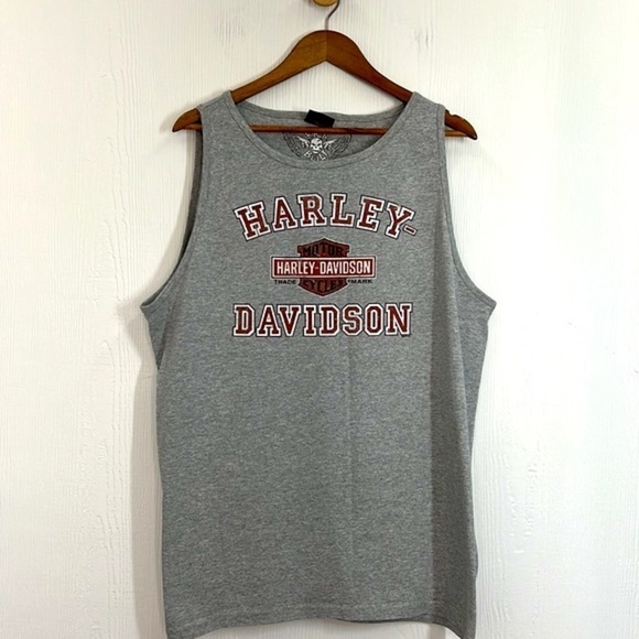 Harley Davidson - New Smyrna Beach HD Bald Eagle Ride To Live Gray Tank Size L - Picture 7 of 11